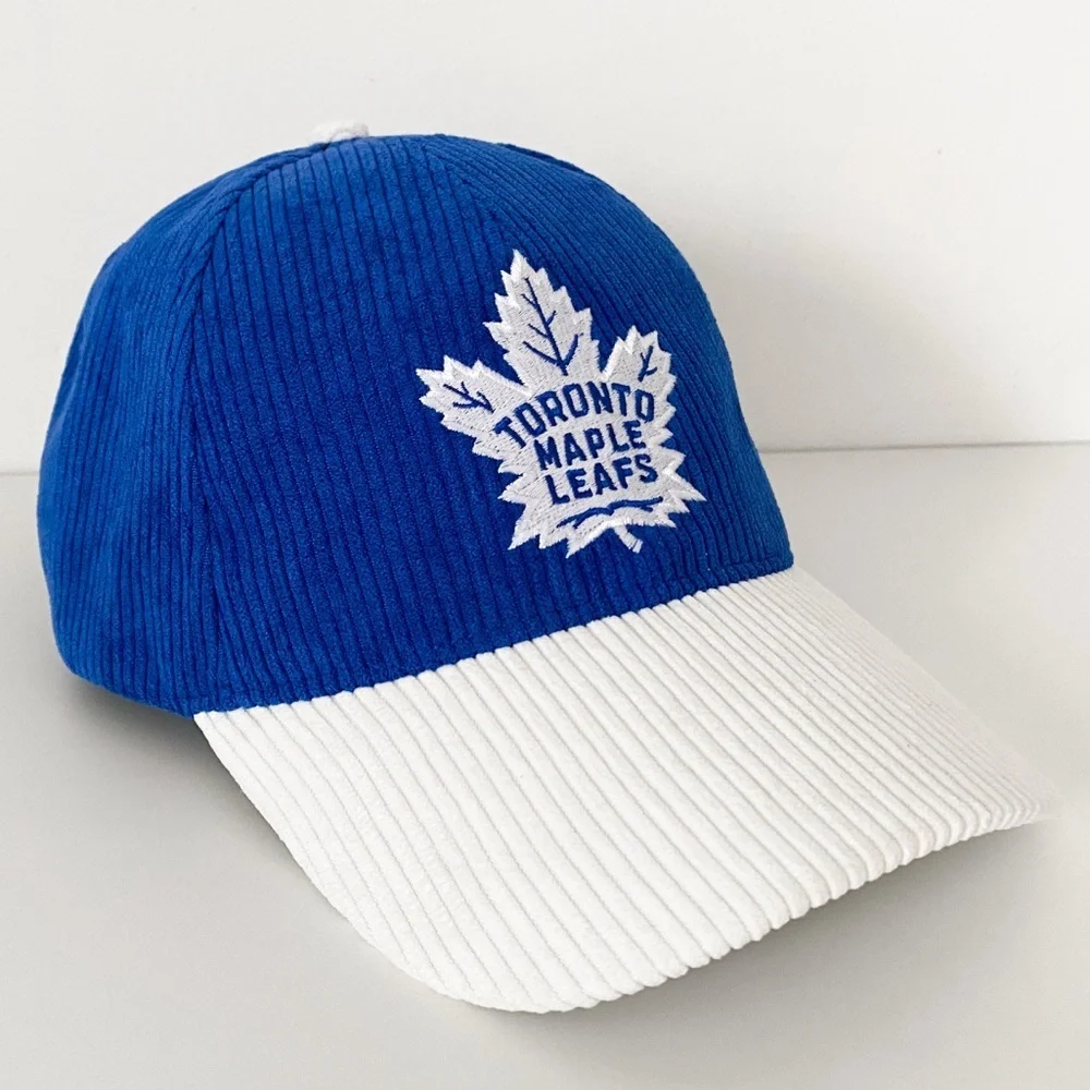 Toronto Maple Leafs Corduroy Hat x Molson – Adjustable Unisex, Blue and White - Picture 1 of 8